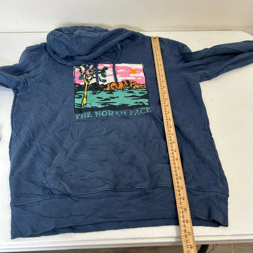 The North Face Mens Joshua Tree Graphic Hoodie Navy Blue Pullover Medium 6972